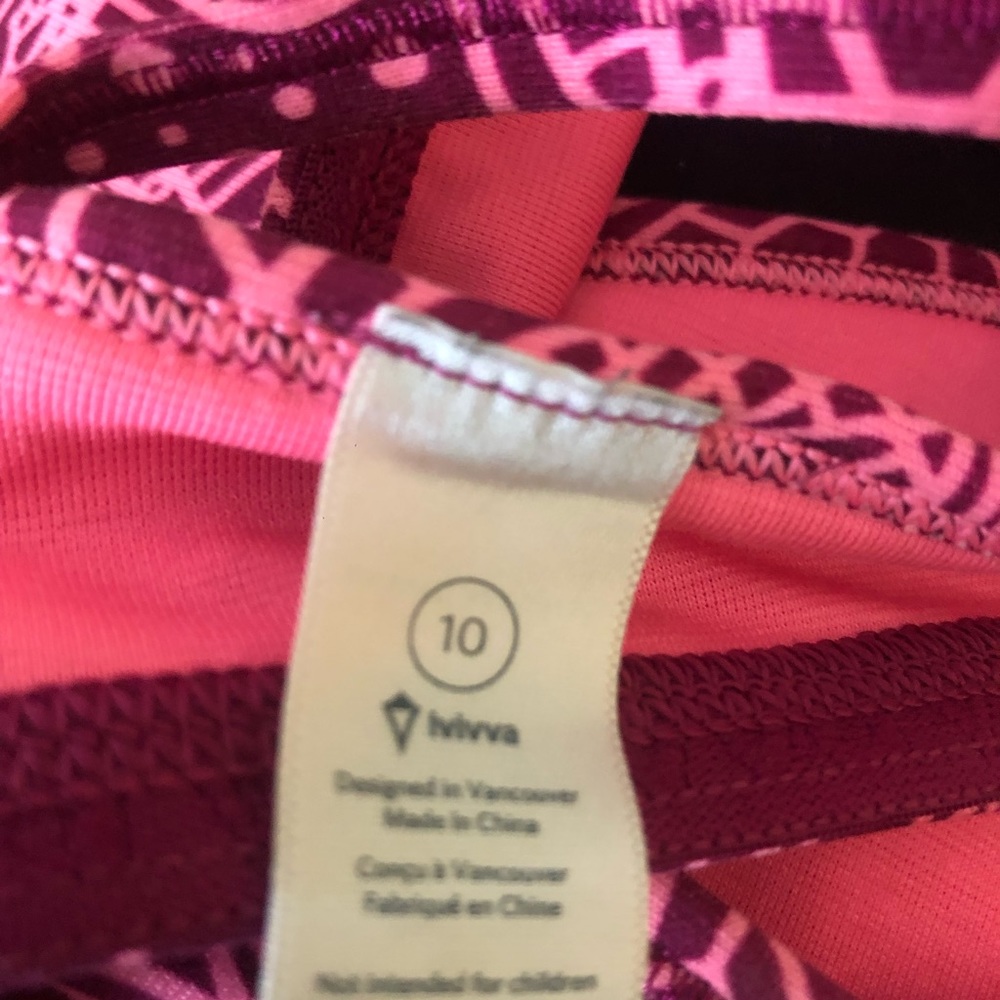 Ivivva sports bra top size 10
